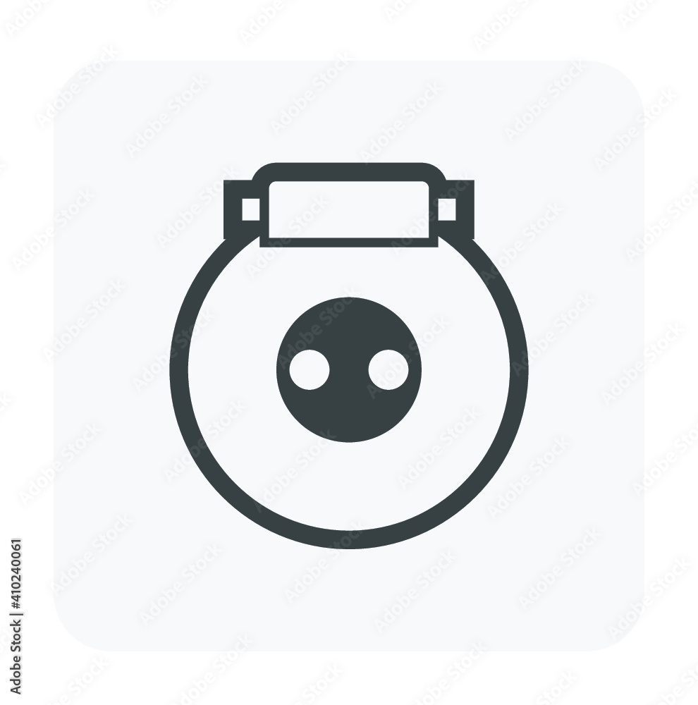 Natural gas tank or circle pressure vessel vector icon. Container or equipment for installation in car or vehicle to storage and transportation liquid compressed gas i.e. propane, lpg, lng, and cng. Natural gas tank or circle pressure vessel vector icon. Container or equipment for installation in car or vehicle to storage and transportation liquid compressed gas i.e. propane, lpg, lng, and cng.