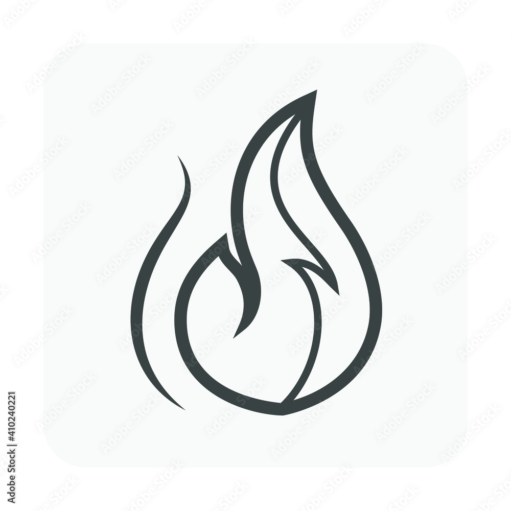 Flame fire vector icon. Also called bonfire or fireball. Abstract shape and line use as sign, symbol or logo element of oil, natural gas, energy, power, warm, burn, danger, hot, heat and flammable. Flame fire vector icon. Also called bonfire or fireball. Abstract shape and line use as sign, symbol or logo element of oil, natural gas, energy, power, warm, burn, danger, hot, heat and flammable.