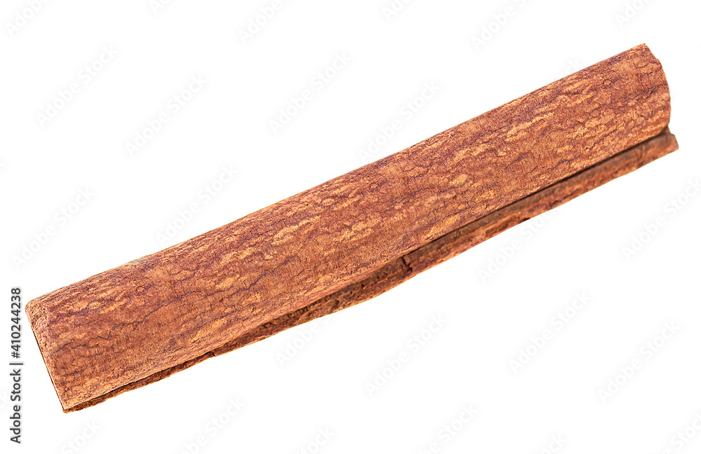 Single stick of cinnamon isolated on a white background Single stick of cinnamon isolated on a white background