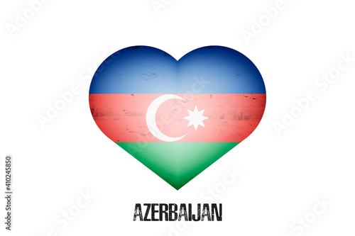 Free Download Heart with azerbaijani national flag colors. Flag of Azerbaijan in the form of a heart made on an isolated background. Design pattern for greeting card on an Valentines day. Vector illustration - GFXLoad