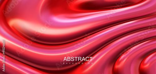 Red melted substance. Abstract background with ripples.