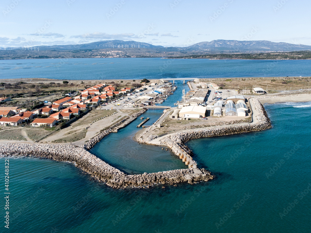 Leucate, l'ostréiculture vue du ciel 