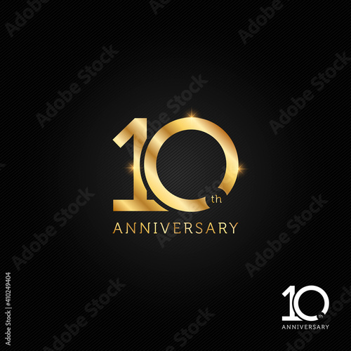 10 years anniversary logo, icon and symbol vector illustration