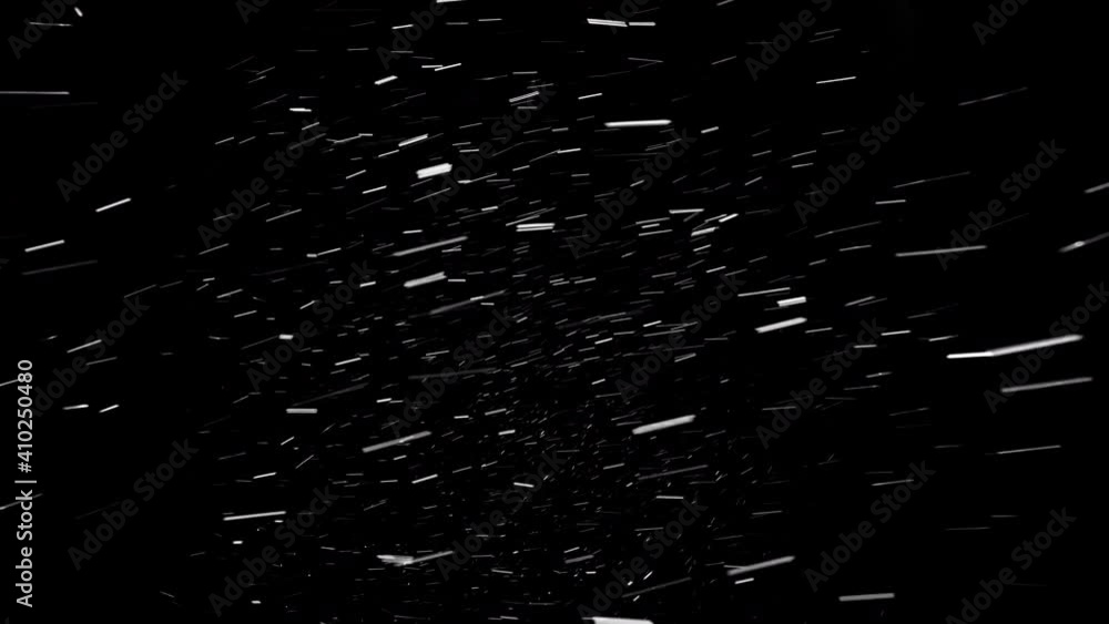 Snow Falling Sharp Heavy snow falling from left to right on the black background ...