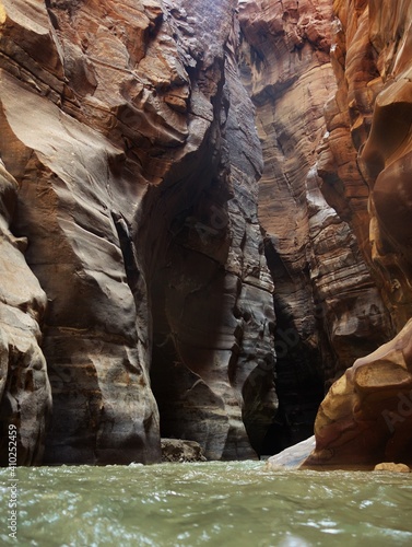Inside the rocky river of Wadi Mujib