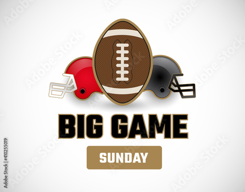 American football ball and helmets icons - gold and black colors - vector football icons illustration