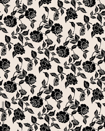 Seamless geometric flowers pattern, floral print. 