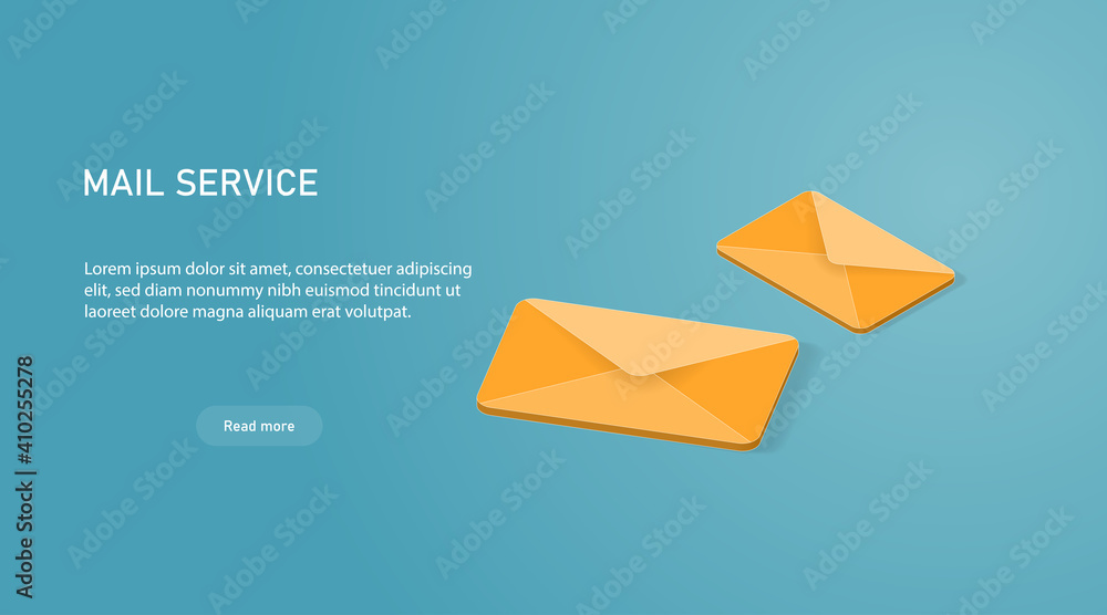 Yellow 3d vector mail icon. Isometric email sending illustration. Mailing letters service concept. Yellow 3d vector mail icon. Isometric email sending illustration. Mailing letters service concept.