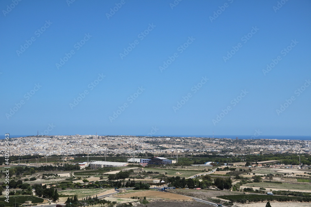 View from Mdina to Mosta, Malta