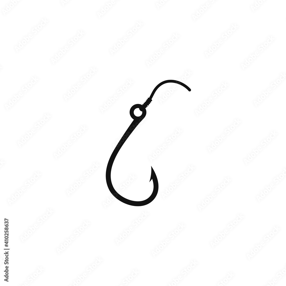 Fishing hook logo vector icon illustration Fishing hook logo vector icon illustration