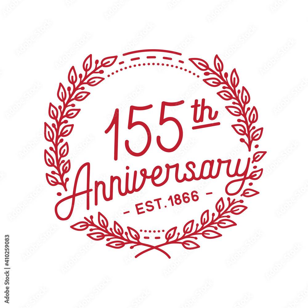 155 years anniversary logo collection. 155th years anniversary celebration hand drawn logotype. Vector and illustration. 155 years anniversary logo collection. 155th years anniversary celebration hand drawn logotype. Vector and illustration.