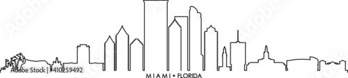 MIAMI Florida SKYLINE City Silhouette
