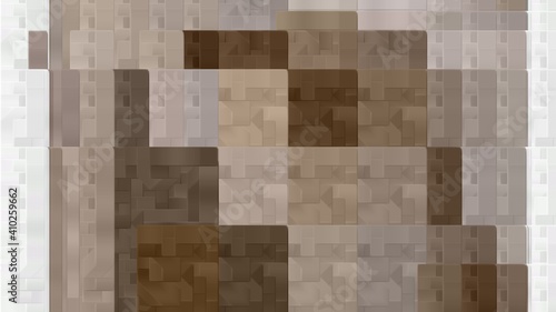 Fototapeta Naklejka Na Ścianę i Meble -  illustration 3D digital. Multi-colored rectangular pixel background.