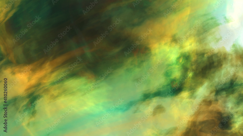 abstract texture clouds nebula background yellow and green inkscape 3D illustration