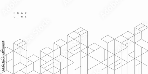 Abstract geometric technological background. Vector creative design.