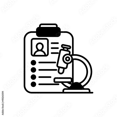 Microscope vector icon style illustration. EPS 10 file