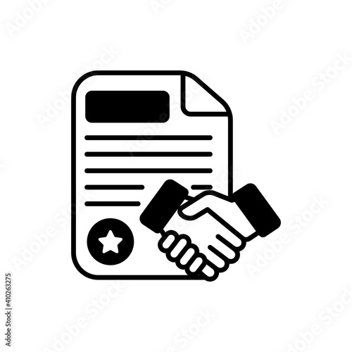 Agreement vector icon style illustration. EPS 10 file