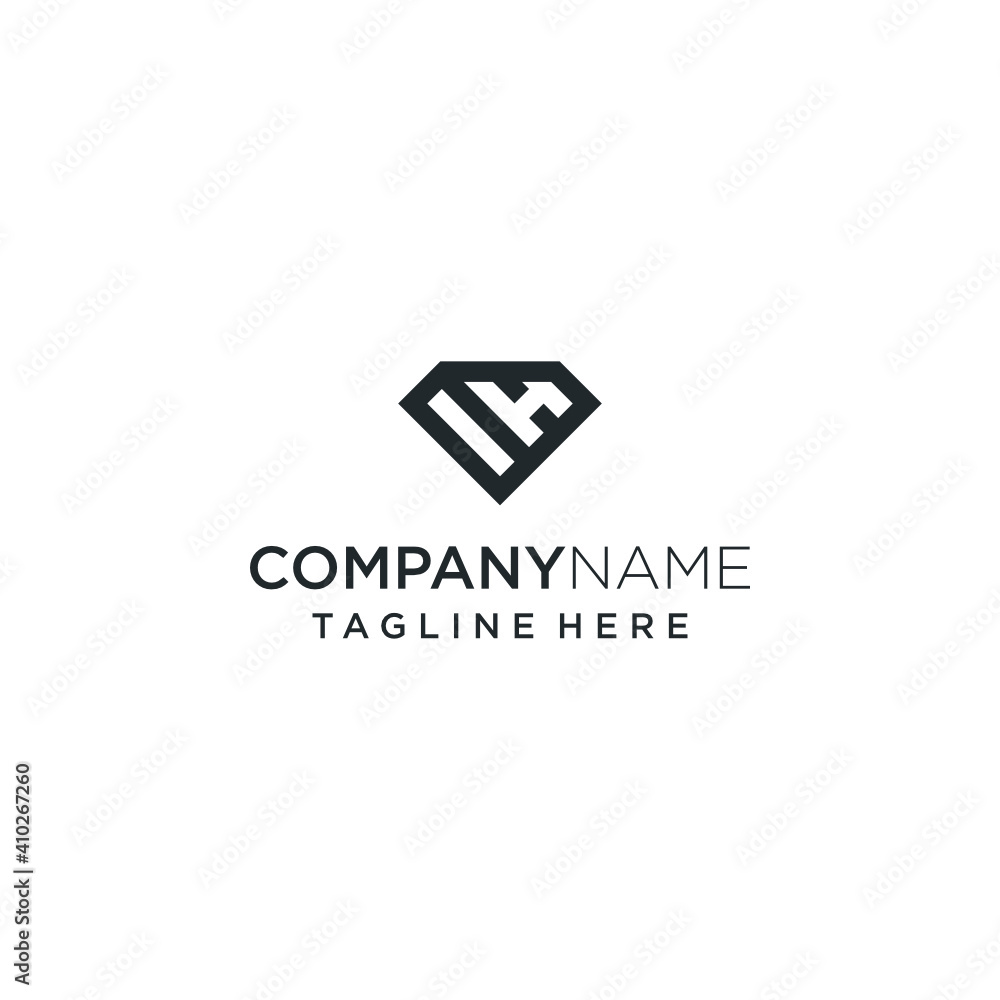 IH logo, jewel, modern, clean, masculine, bold, luxurious. IH logo, jewel, modern, clean, masculine, bold, luxurious.