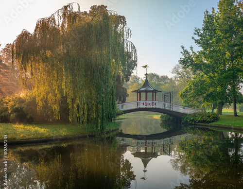 Denmark, Copenhagen, Bridge in Frederiksberg Gardens photo