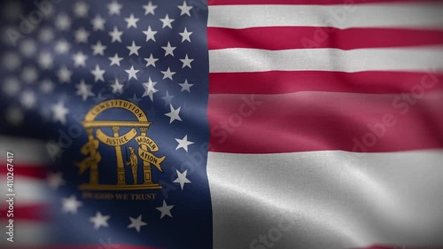 Wallpaper Mural Georgia State USA Mixed Flag Front HD Torontodigital.ca