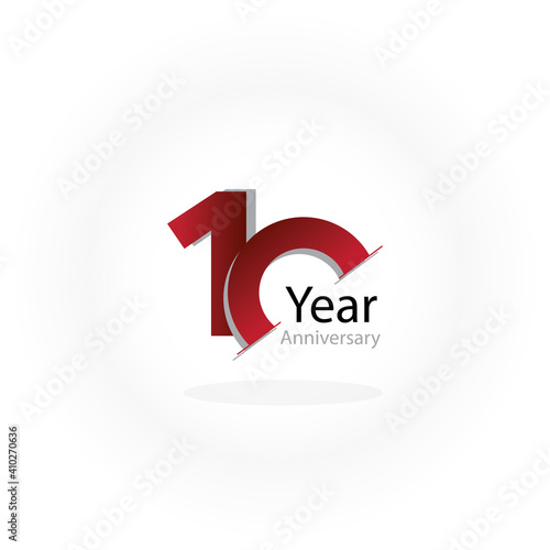 Anniversary Logo Vector Template Design Illustration red