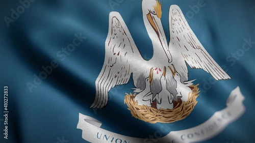 Louisiana State Flag Close Up HD