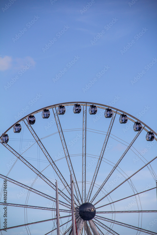 Large Ferris Wheel in Blue Sky Large Ferris Wheel in Blue Sky