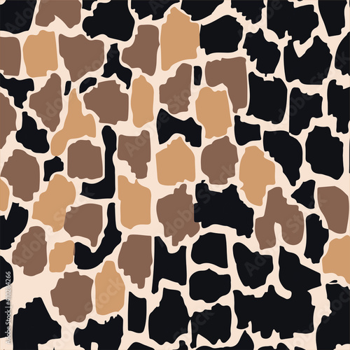 Abstract animal skin leopard seamless pattern design. Jaguar, leopard, cheetah, panther fur. Seamless camouflage background for fabric, textile, design, cover, wrapping.