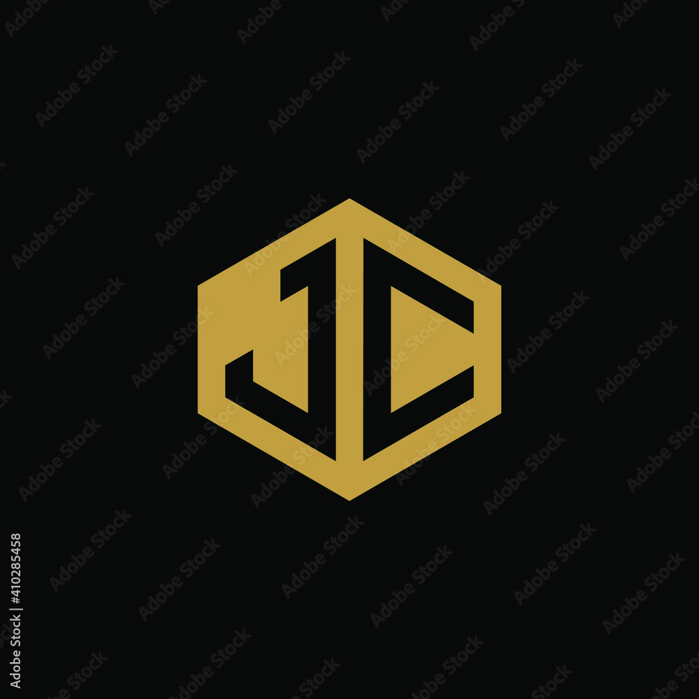 Initial letter JC hexagon logo design vector Initial letter JC hexagon logo design vector