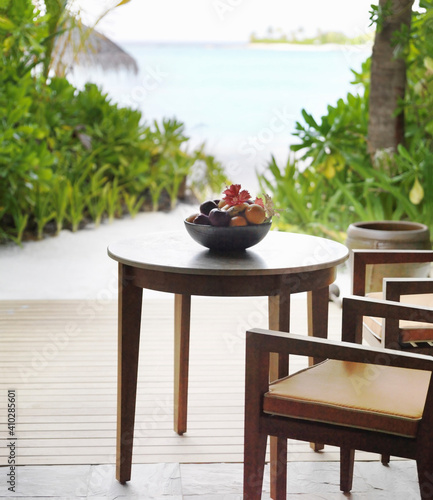 Porch with chairs and table photo