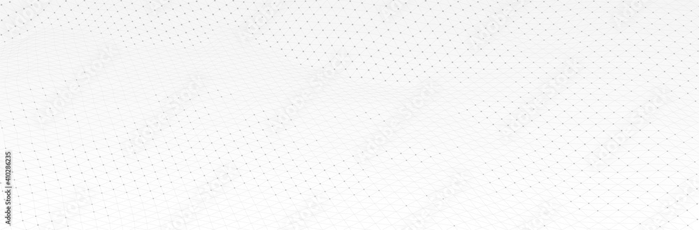 White Gray background. 3d dotted surface. Futuristic landscape. Technology presentation backdrop. Vector illustration - obrazy, fototapety, plakaty 