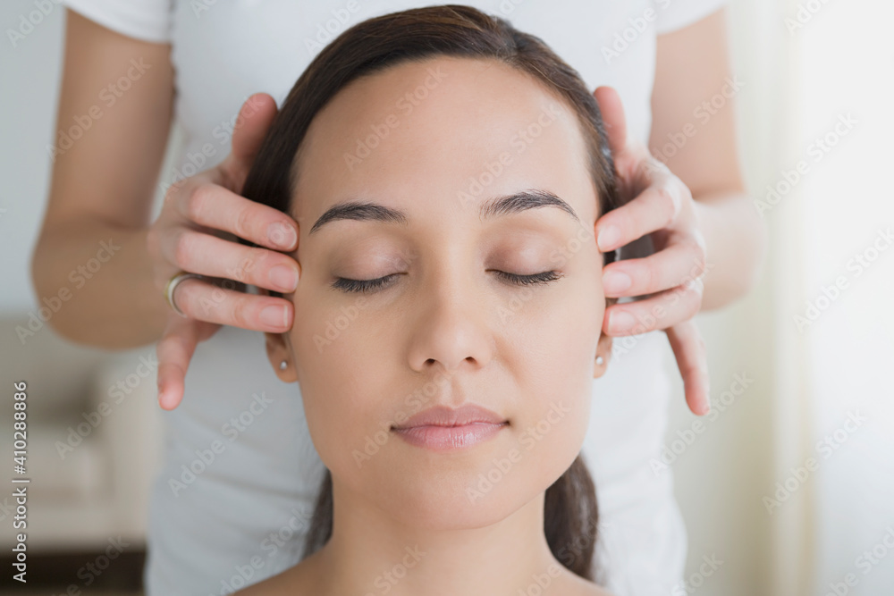 Woman receiving massage