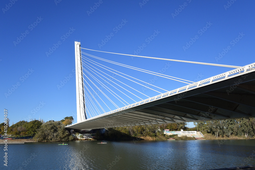 Naklejka premium Alamillo Bridge, Sevilla, Spain, Europe