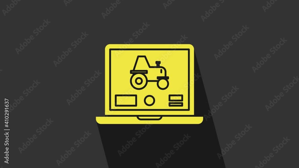 Yellow Laptop application for control a autonomous tractor on a smart ...