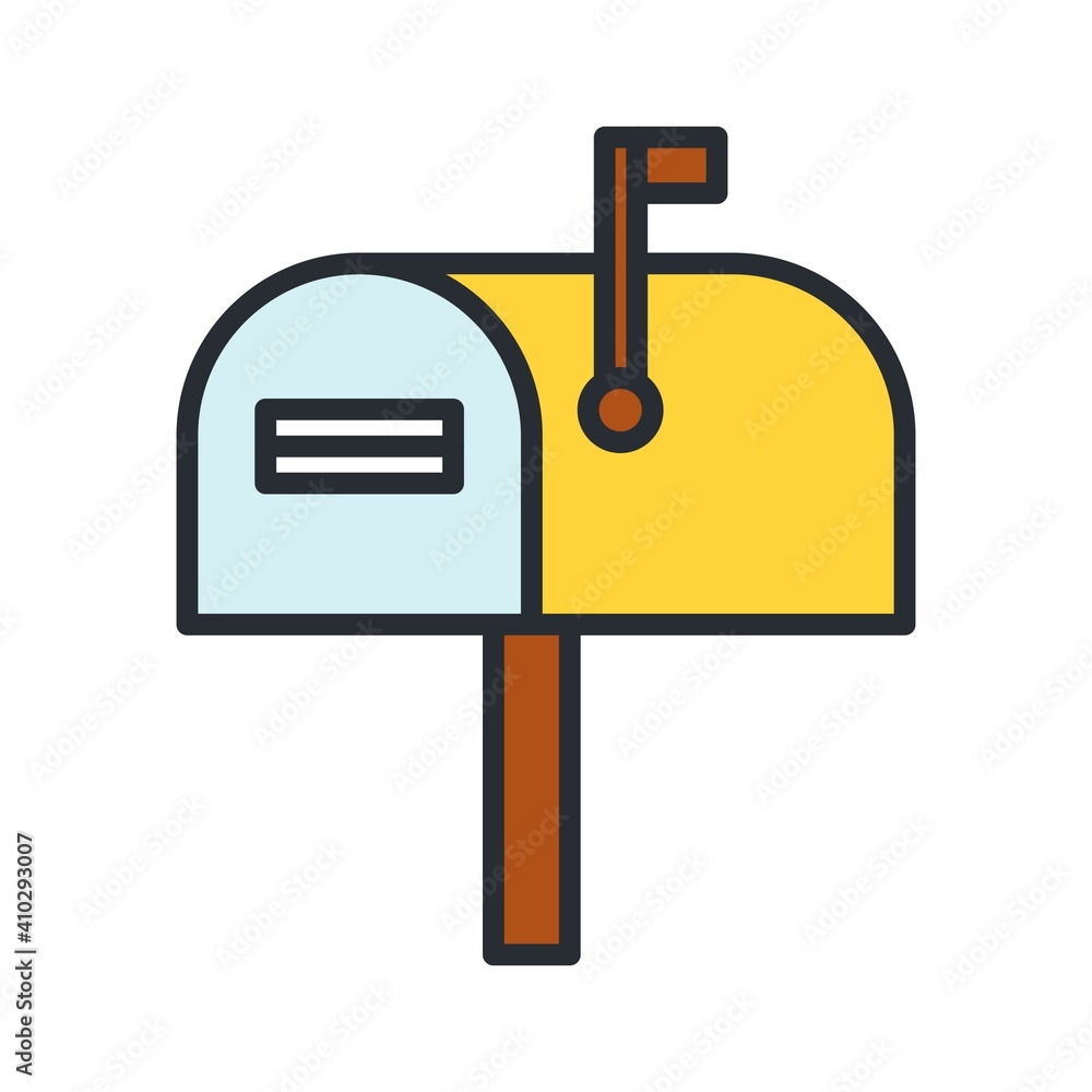 Mailbox Vector Flat