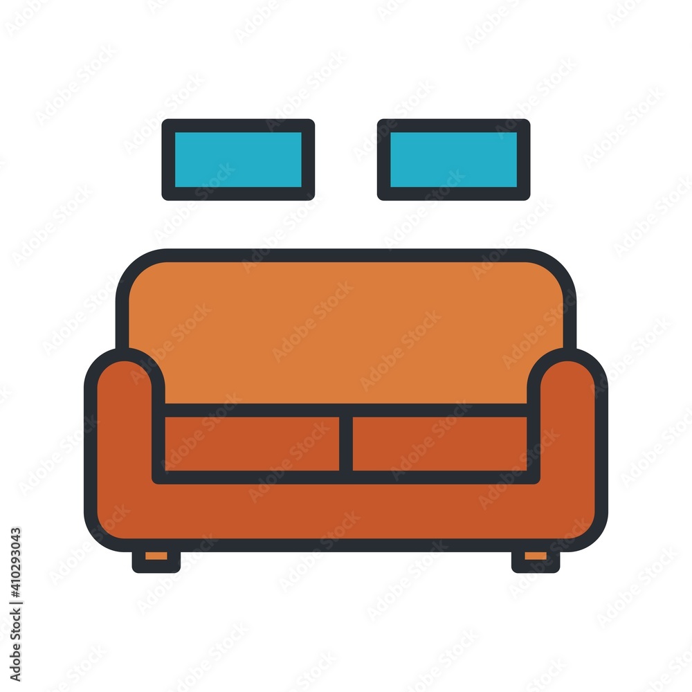 Sofa icon. Couch symbol. Home furniture concept. Sofa icon. Couch symbol. Home furniture concept.