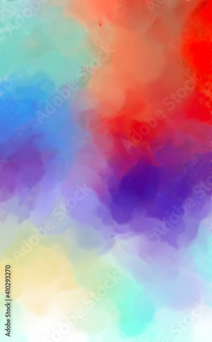 Abstract texture. Expressive handmade watercolors on surface. Watercolor brushstrokes. Modern art. Multi color backdrop. Contemporary wall art. Colorful backdrop. 2d illustration.