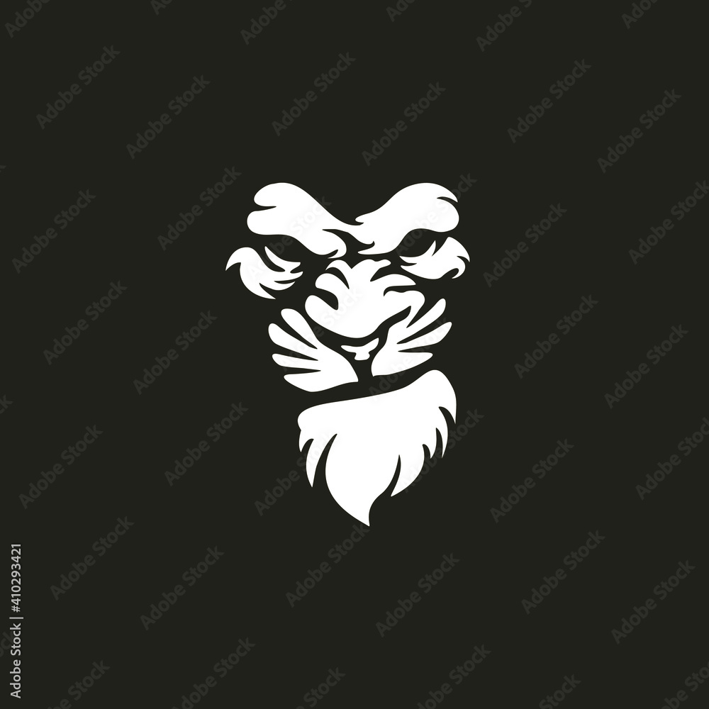 Wild Angry Lion Head Logo Vector Template Illustration Design Mascot Animal