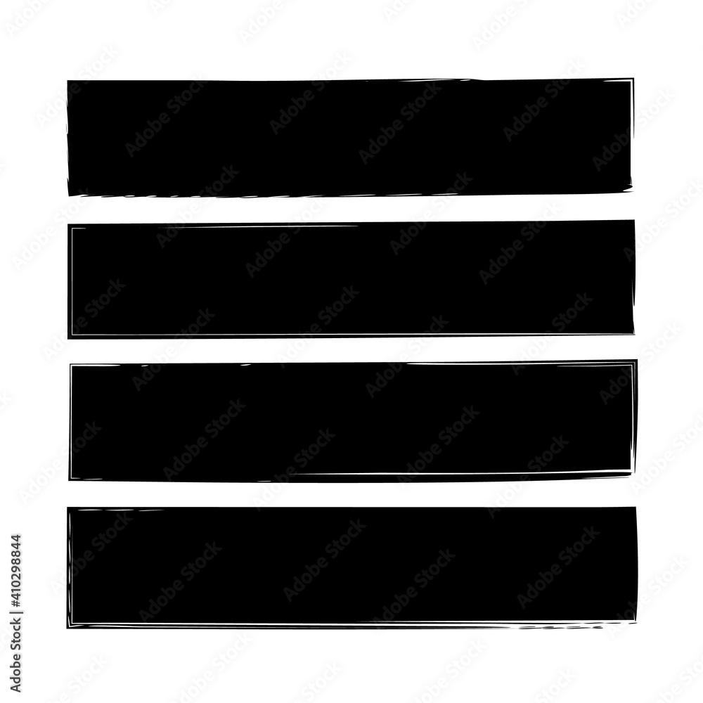 Collection of Hand drawn abstract black paint brush strokes. Vector frames isolated on white background Collection of Hand drawn abstract black paint brush strokes. Vector frames isolated on white background