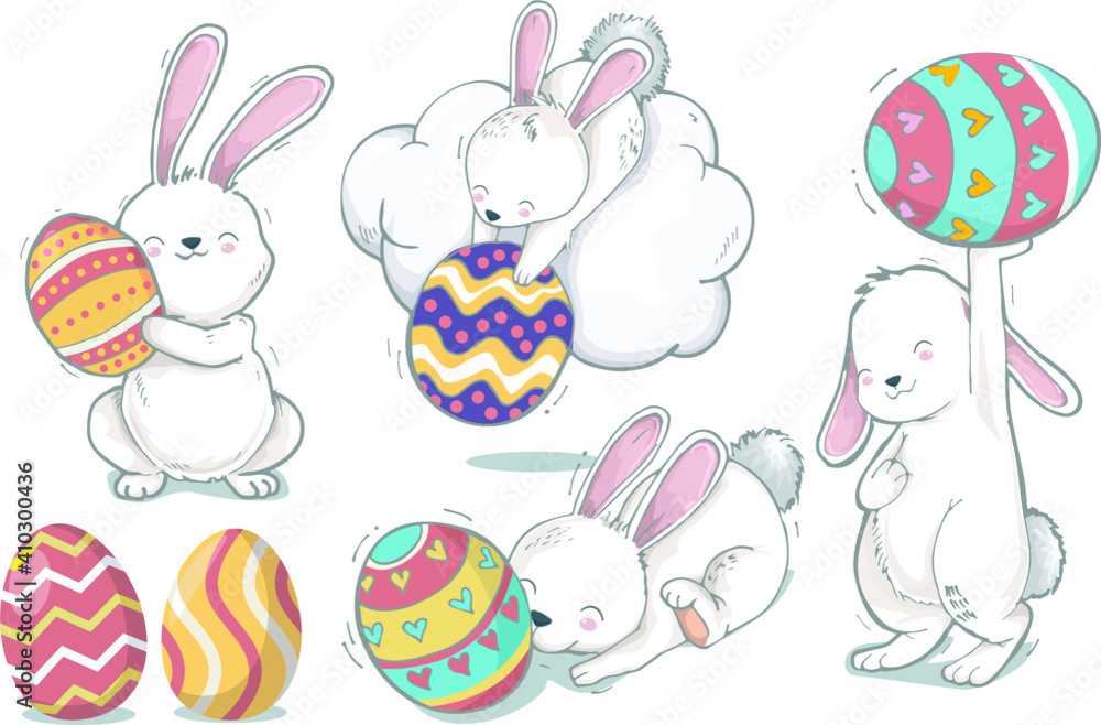 Happy Easter. Easter Bunny & Easter Egg. Great for a nursery, art print, wall art, baby shower, and perfect for scrapbooking, card making, signs, stickers, t shirts, tote bags and more. Happy Easter. Easter Bunny & Easter Egg. Great for a nursery, art print, wall art, baby shower, and perfect for scrapbooking, card making, signs, stickers, t shirts, tote bags and more.