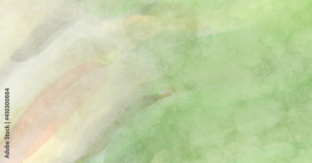 Obraz premium Watercolor abstract painting with pastel colors. Soft color painted illustration of calming composition for poster, wall art, banner, card, book cover or packaging. Modern brush strokes painting.