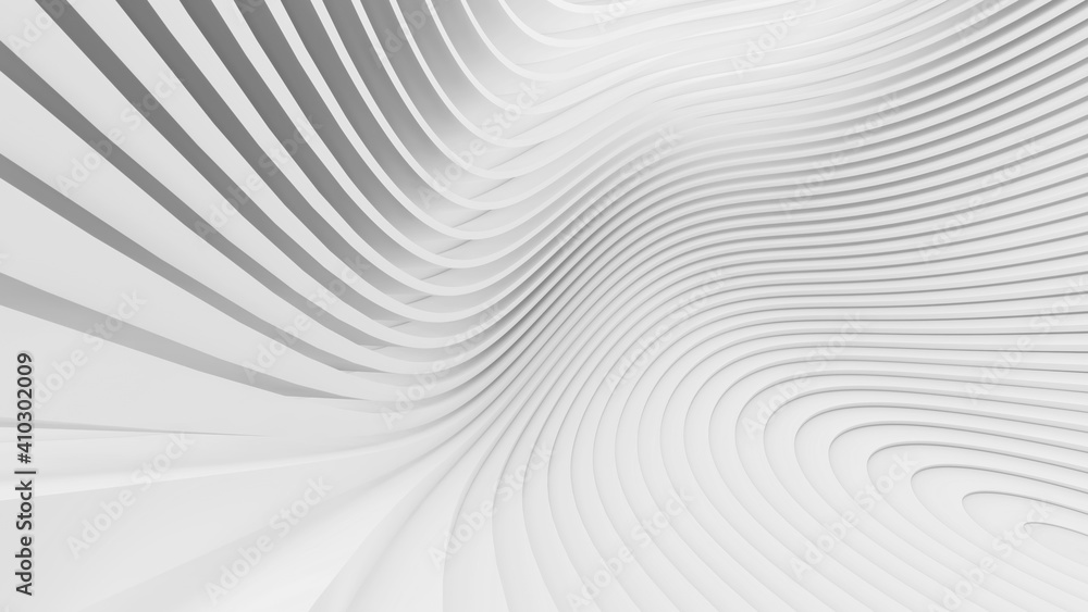 Abstract Curved Shapes. White Circular Background. Abstract Curved Shapes. White Circular Background.