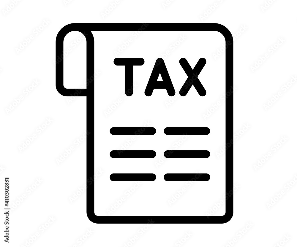 tax bill invoice single isolated icon with outline style tax bill invoice single isolated icon with outline style