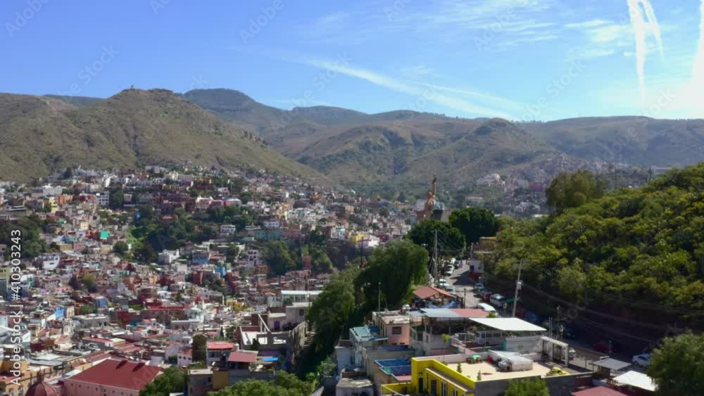 Aerial: view from the top of the mountain with a sky view, drone view Aerial: view from the top of the mountain with a sky view, drone view