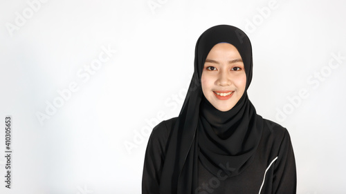 Asian Muslim woman wearing hijab religious cloth