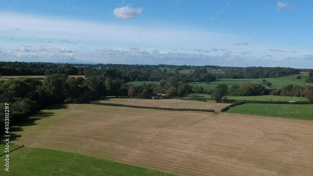 Flying over fields in cheshire Flying over fields in cheshire