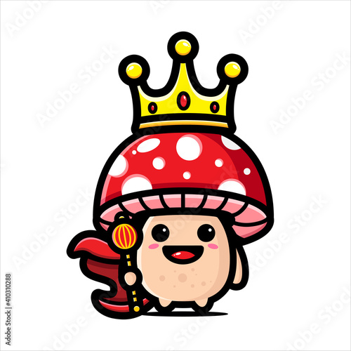 the cute king of mushrooms