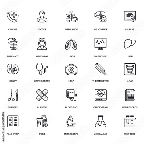 Healthcare and medical icons set