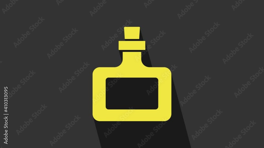 Yellow Sauce bottle icon isolated on grey background. Ketchup, mustard and mayonnaise bottles with sauce for fast food. 4K Video motion graphic animation Yellow Sauce bottle icon isolated on grey background. Ketchup, mustard and mayonnaise bottles with sauce for fast food. 4K Video motion graphic animation