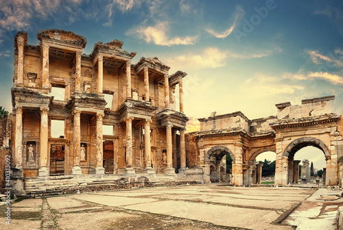 Library of Celsus in the Ephesus in afternoon